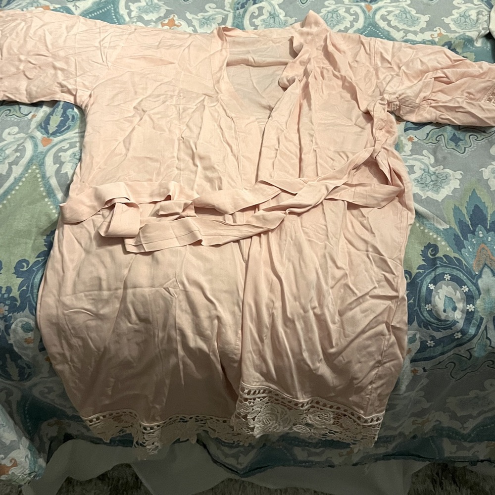 Lightweight pink robe